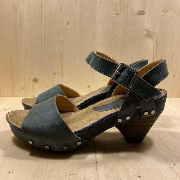 John Fluevog Women’s Size 8 Teal Sandals, Buckle S - Picture 5 of 10